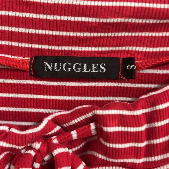 Red Striped Drawstring Midi Skirt - Picture 2 of 2